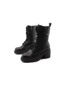Anfibio nero con tacco e plateau donna