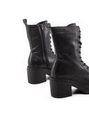 Anfibio nero con tacco e plateau donna