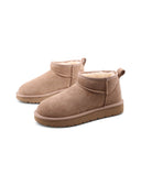 Stivaletto scamosciato con pelo donna