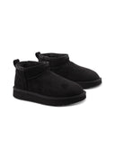 Stivaletto scamosciato con pelo donna