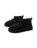 Stivaletto scamosciato con pelo donna