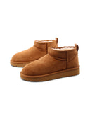 Stivaletto scamosciato con pelo donna