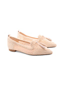 Ballerina traforata con nappine da donn