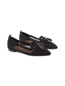Ballerina traforata con nappine da donn