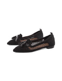 Ballerina traforata con nappine da donn