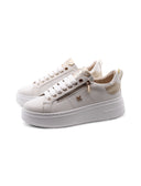 Sneaker platform donna con zip laterale