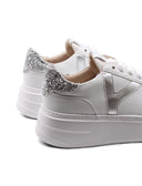 Sneaker platform da donna con glitter