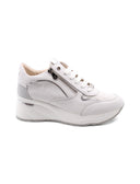Sneaker bianca con zeppa da donna