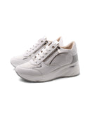 Sneaker bianca con zeppa da donna