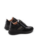 Sneaker zeppa con strass da donna