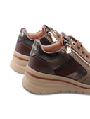 Sneaker zeppa con strass da donna