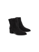 Tronchetto nero con zip da donna