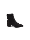 Tronchetto nero con zip da donna