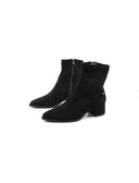 Tronchetto nero con zip da donna