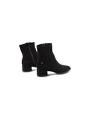 Tronchetto nero con zip da donna