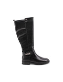 Stivale nero alto con zip da donna