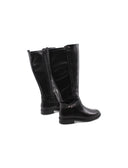 Stivale nero alto con zip da donna