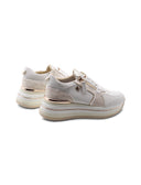 Sneaker platform con strass da donna