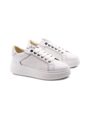 Sneaker platform bianca da donna
