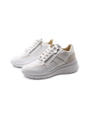 Sneaker zeppa con strass da donna