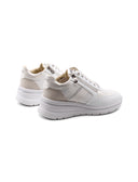 Sneaker zeppa con strass da donna