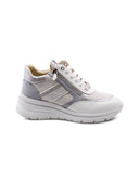 Sneaker zeppa con strass da donna