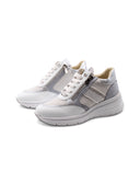 Sneaker zeppa con strass da donna