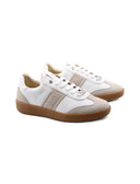 Sneaker in pelle con dettagli suede