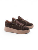 Sneaker platform scamosciata da donna