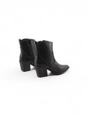 Stivaletto texano nero con zip laterale