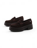 Mocassino chunky in pelle scamosciata