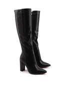 Stivale alto a punta con tacco da donna