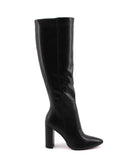 Stivale alto a punta con tacco da donna