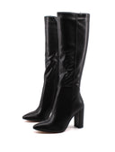 Stivale alto a punta con tacco da donna