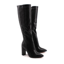 Stivale alto a punta con tacco da donna