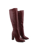 Stivale alto a punta con tacco da donna