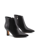 Ankle boot nero con zip da donna