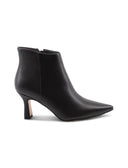 Ankle boot nero con zip da donna