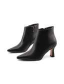 Ankle boot nero con zip da donna