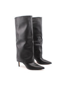 Stivale con tacco a spillo e risvolto