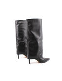 Stivale con tacco a spillo e risvolto