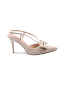 Slingback con fiocco e tacco a spillo