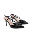 Slingback con fiocco e tacco a spillo