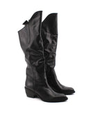 Stivale texano alto da donna in pelle