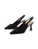 Décolleté slingback in maglia da donna