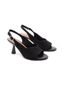 Décolleté slingback open toe in maglia