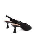Décolleté slingback open toe in maglia