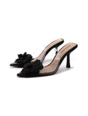 Décolleté slingback in Pvc trasparente