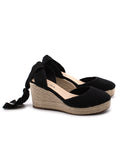 Sandalo in corda con zeppa donna