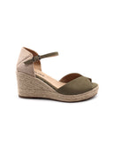 Sandalo in corda con zeppa donna